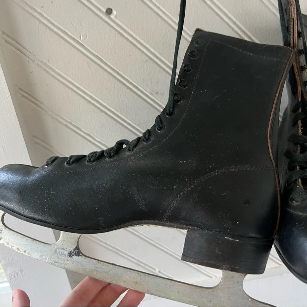 Antique Leather Canadian Ice Skates